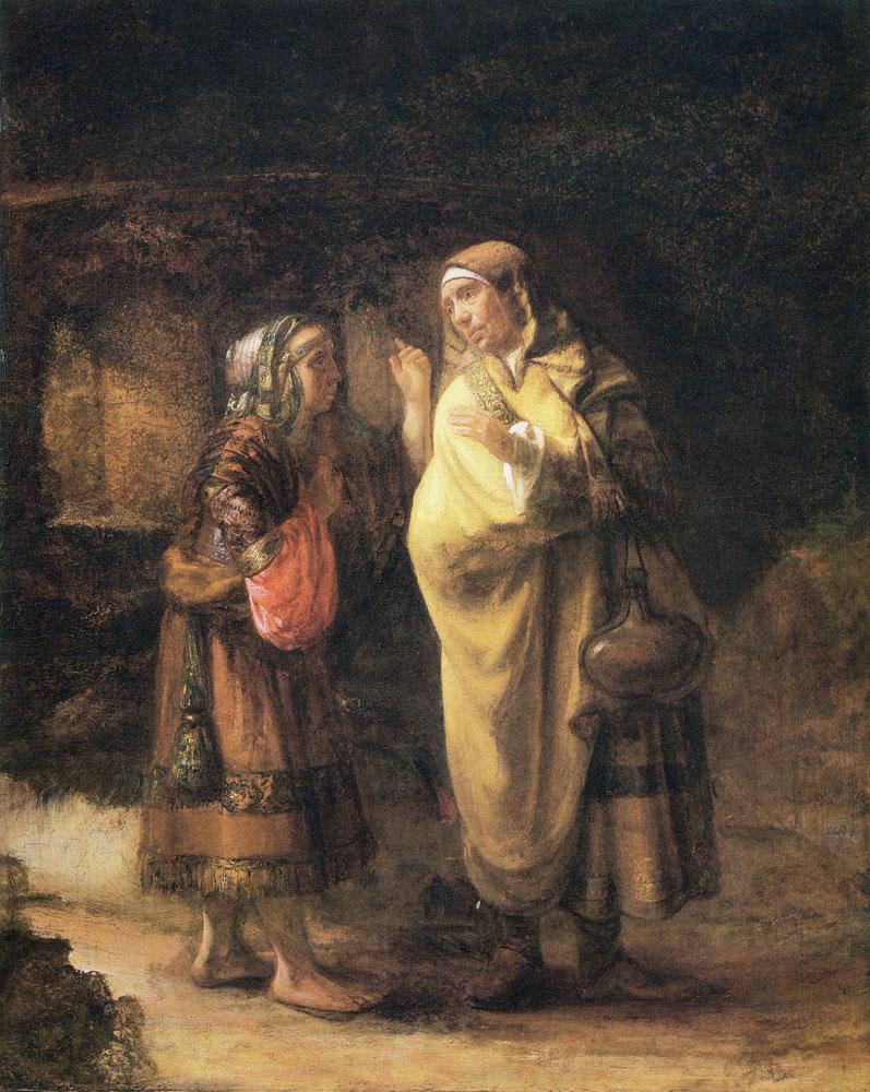 Ruth and Naomi on the road to Bethlehem