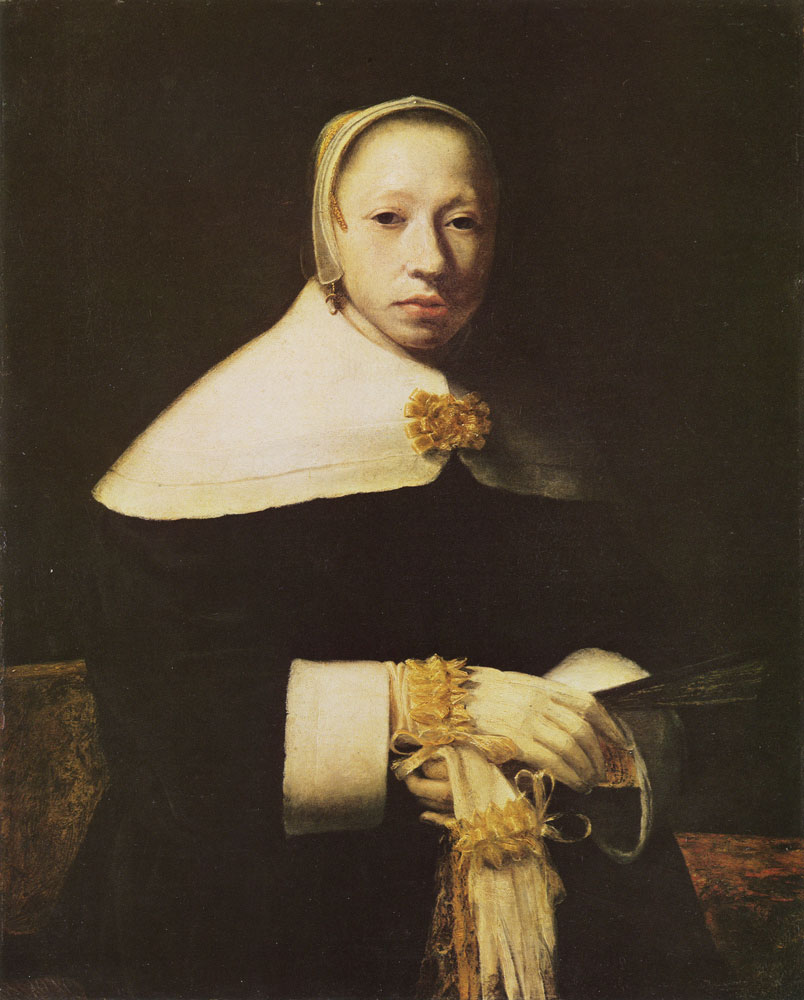 Young Woman with White Gloves